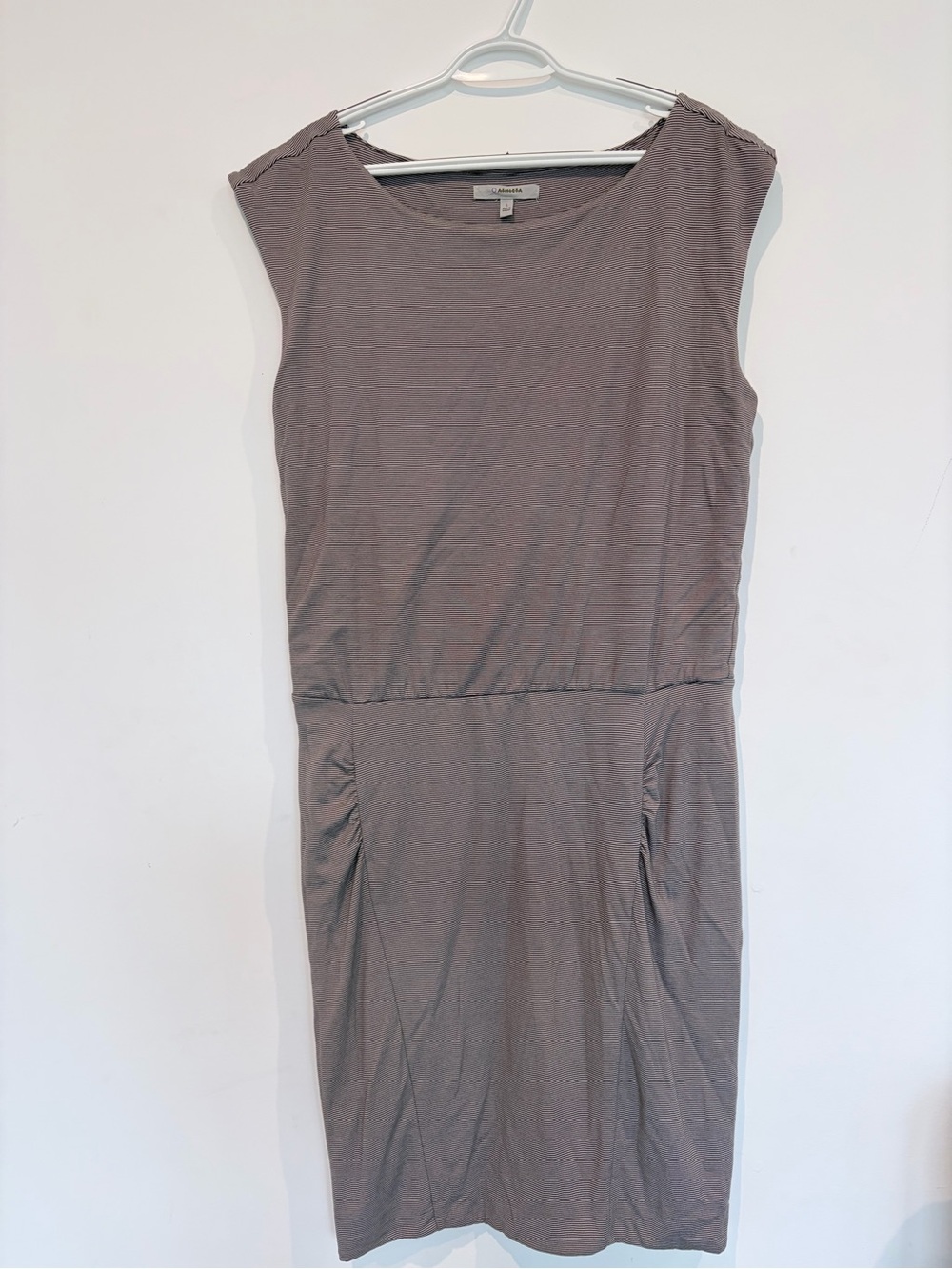 Athleta Micro Stripe Westwood Sleeveless Midi Dress